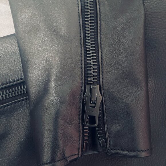 Coach 85899 BLK Cow Leather jacket XS black MSRP $1000 - Picture 2 of 9